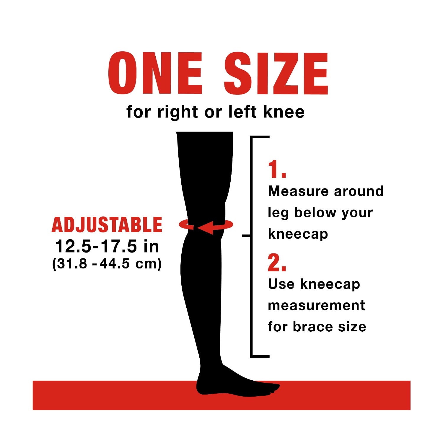 ACE Brand Dual Knee Strap, Adjustable Brace, One Size Fits Most, 1 Strap