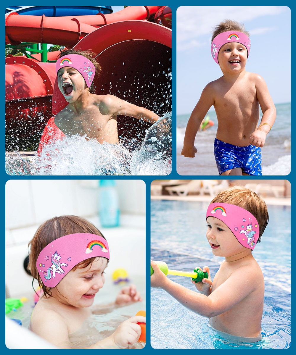 MoKo Swimming Headband for Kids Adults, Swimmers Headband Earplugs Protection Band