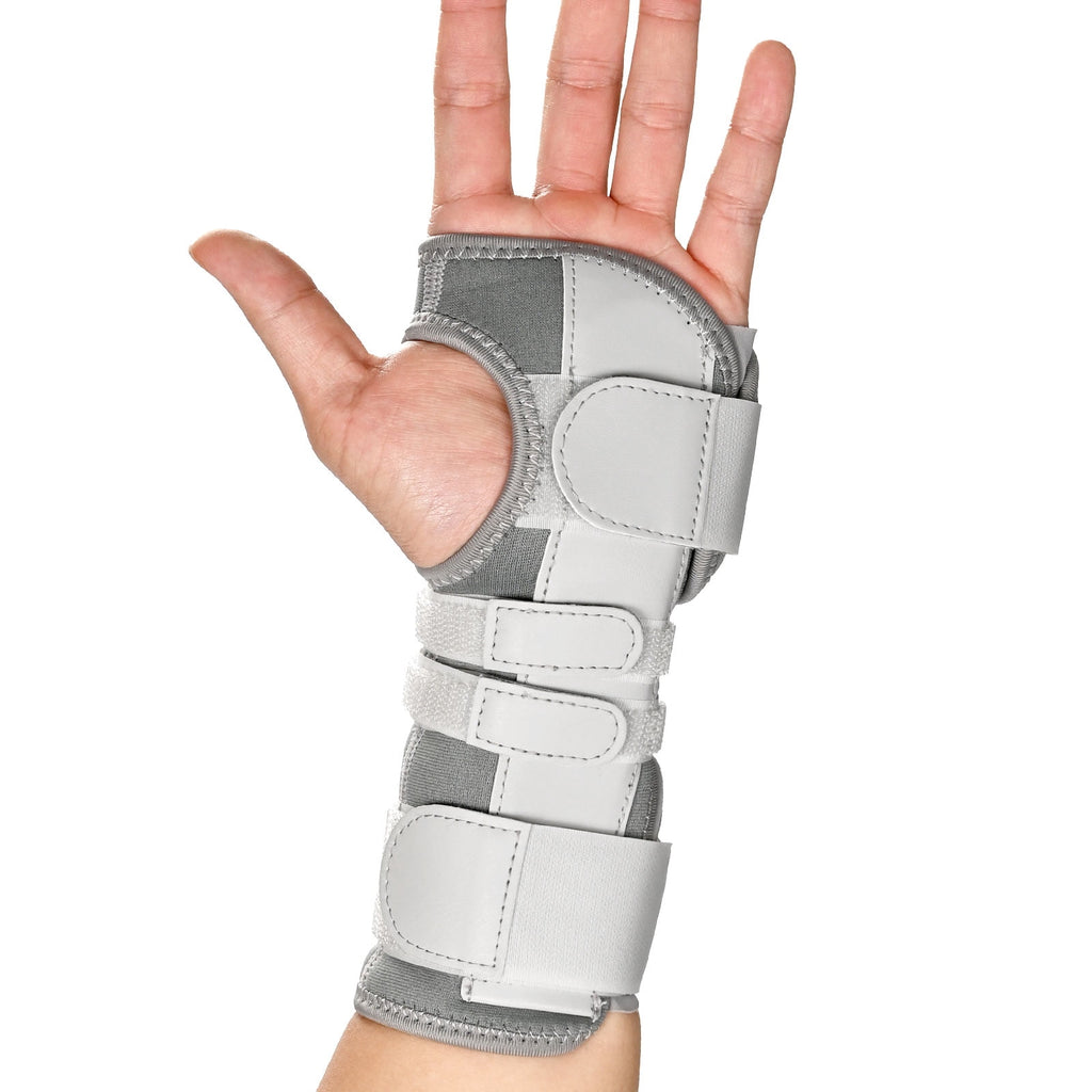 HLTHZONE Carpal Tunnel Wrist Brace for Work With Wrist Splint, Adjustable Wrist Stabilizer for Tendonitis & Arthritis, Left Hand For Women Men, All Day Wear - One Size/Gray