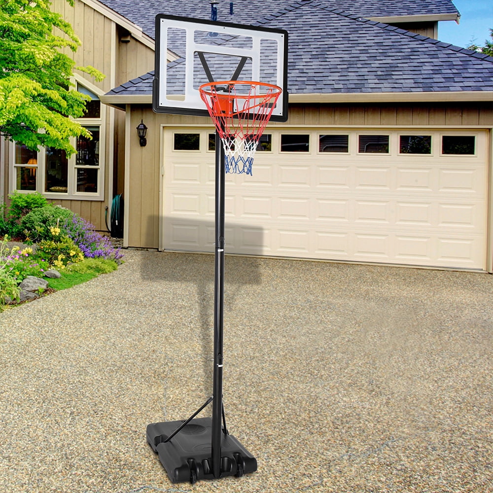 Ktaxon 8ft -10ft Basketball Hoop System, 35in Portable Removeable Basketball Goal Stand with Wheels, Adjustable for Youth Adults Indoor Outdoor
