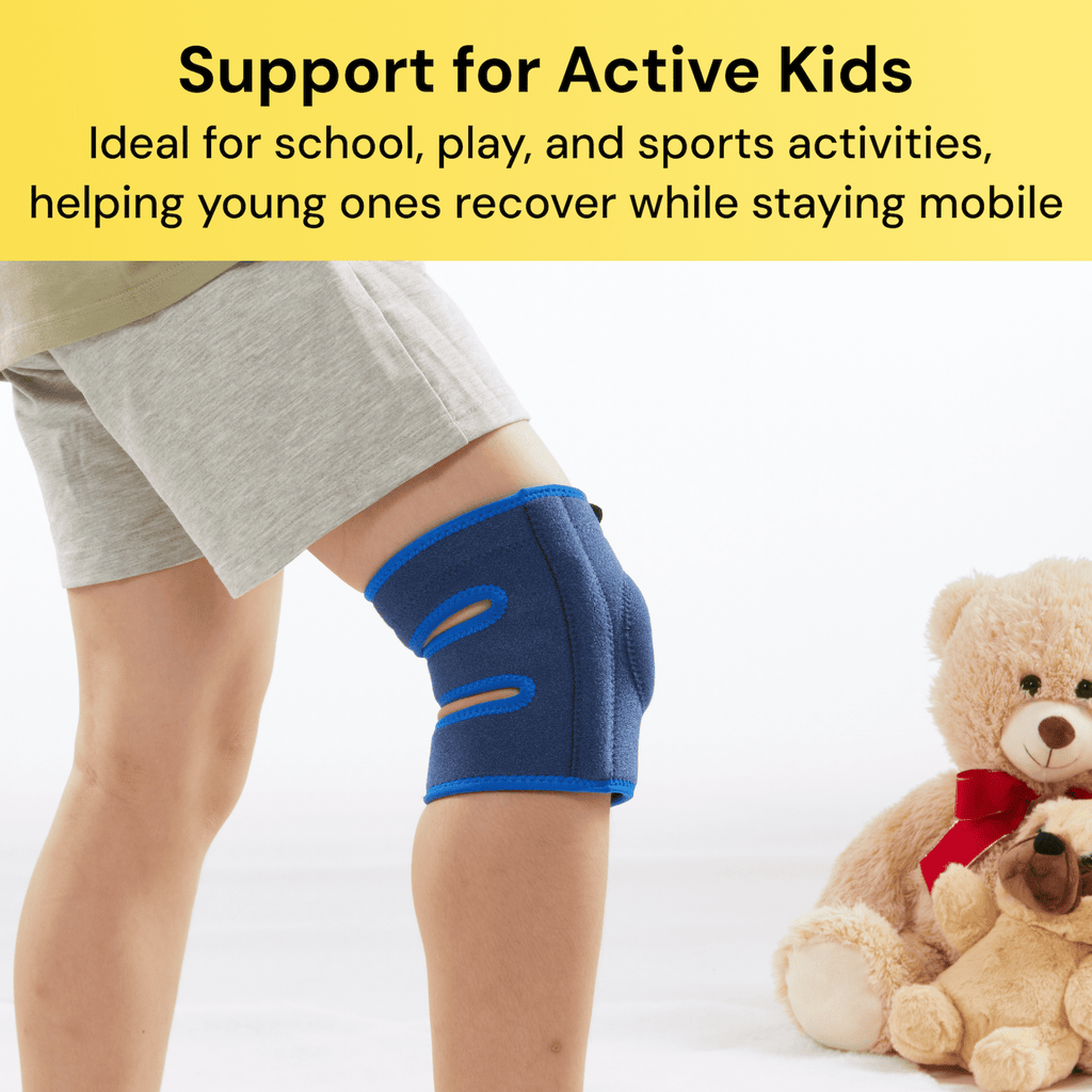 BraceUP Kids Knee Brace for Boys and Girls – Adjustable Youth Fit for Pain Relief (S)