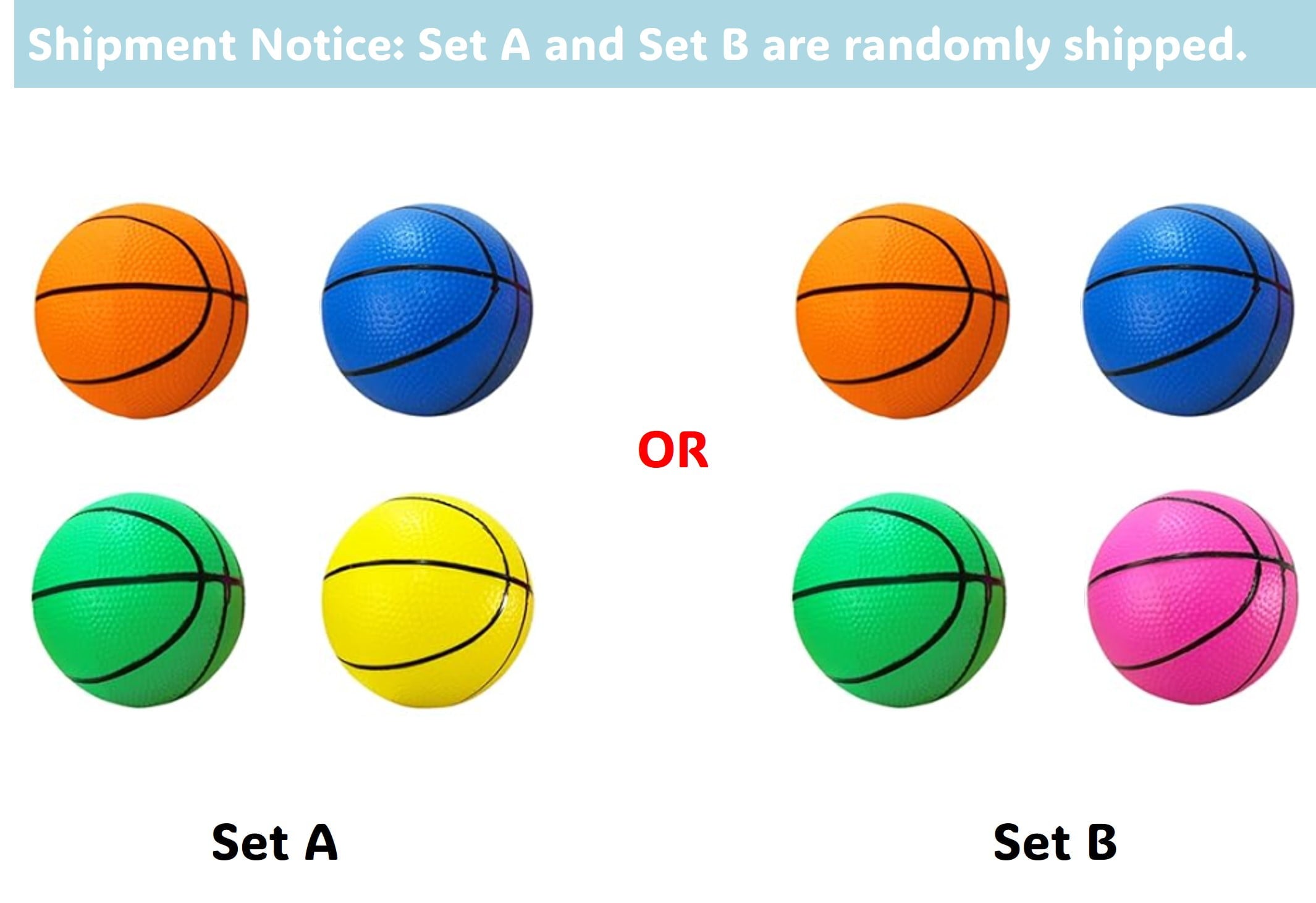 LATA 6" PVC Mini Basketballs for Indoor Hoops, Pools, and Parties - 4 Pack with Pump
