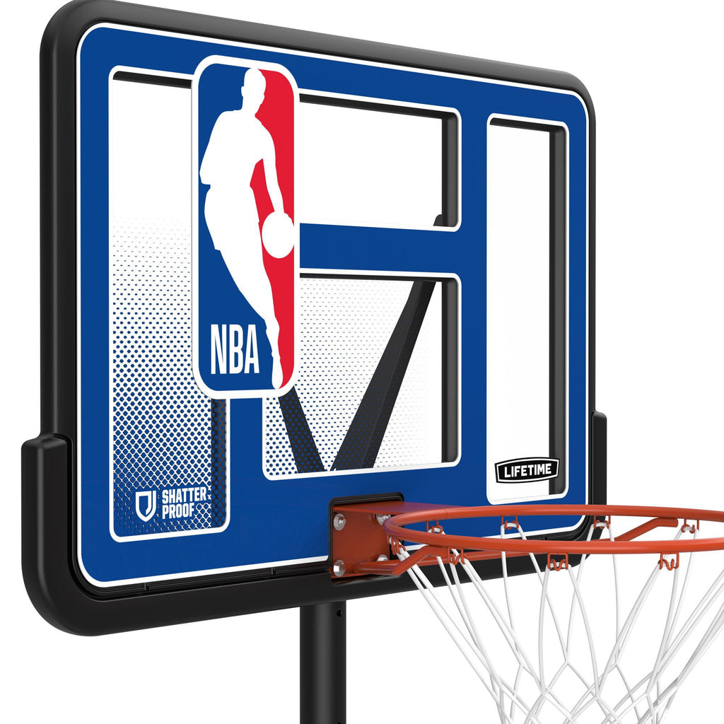 Lifetime NBA League 44" Portable Basketball Hoop with Wheels - 7.5 to 10 Ft Adjustable Height