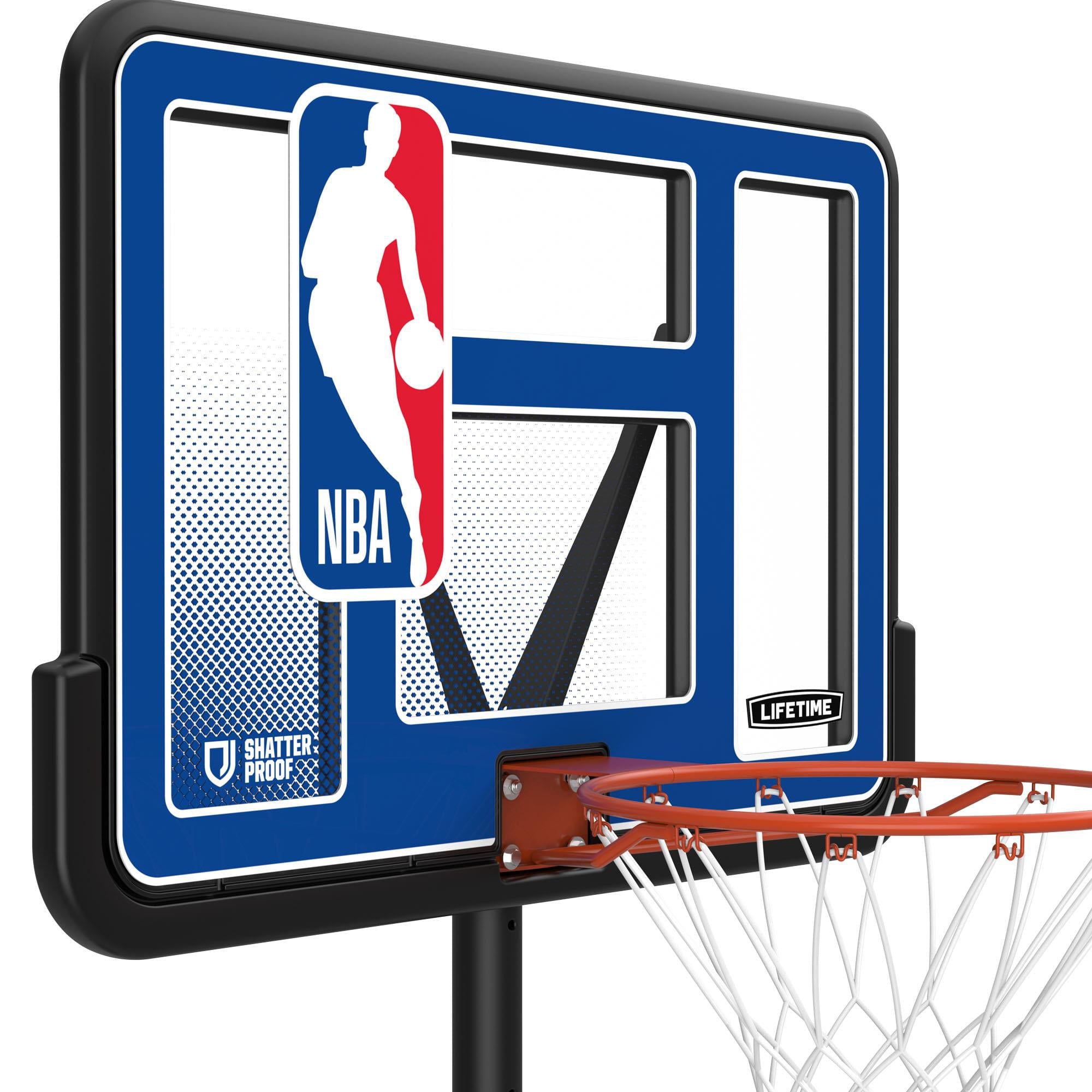 Lifetime NBA League 44" Portable Basketball Hoop with Wheels - 7.5 to 10 Ft Adjustable Height