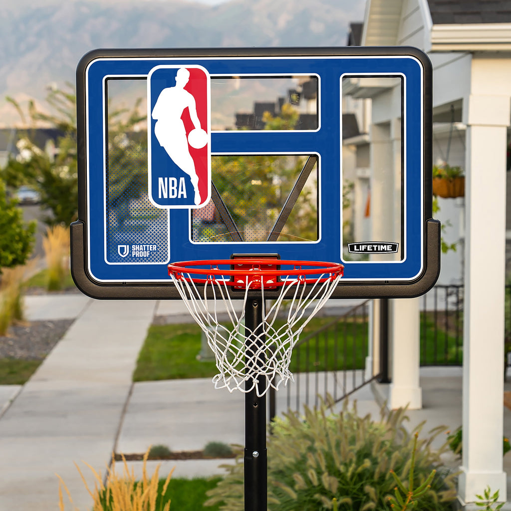 Lifetime NBA League 44" Portable Basketball Hoop with Wheels - 7.5 to 10 Ft Adjustable Height