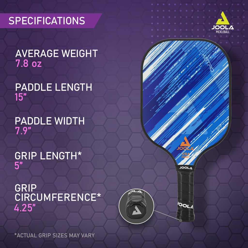 JOOLA Astro Fiberglass Pickleball Paddle for Intermediate and Beginner Players, Blue