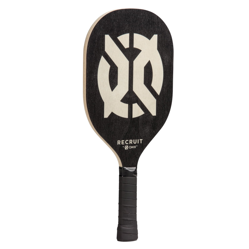 Recruit by ONIX Wood Pickleball Starter Set for All Ages and Levels to Learn to Play, Black