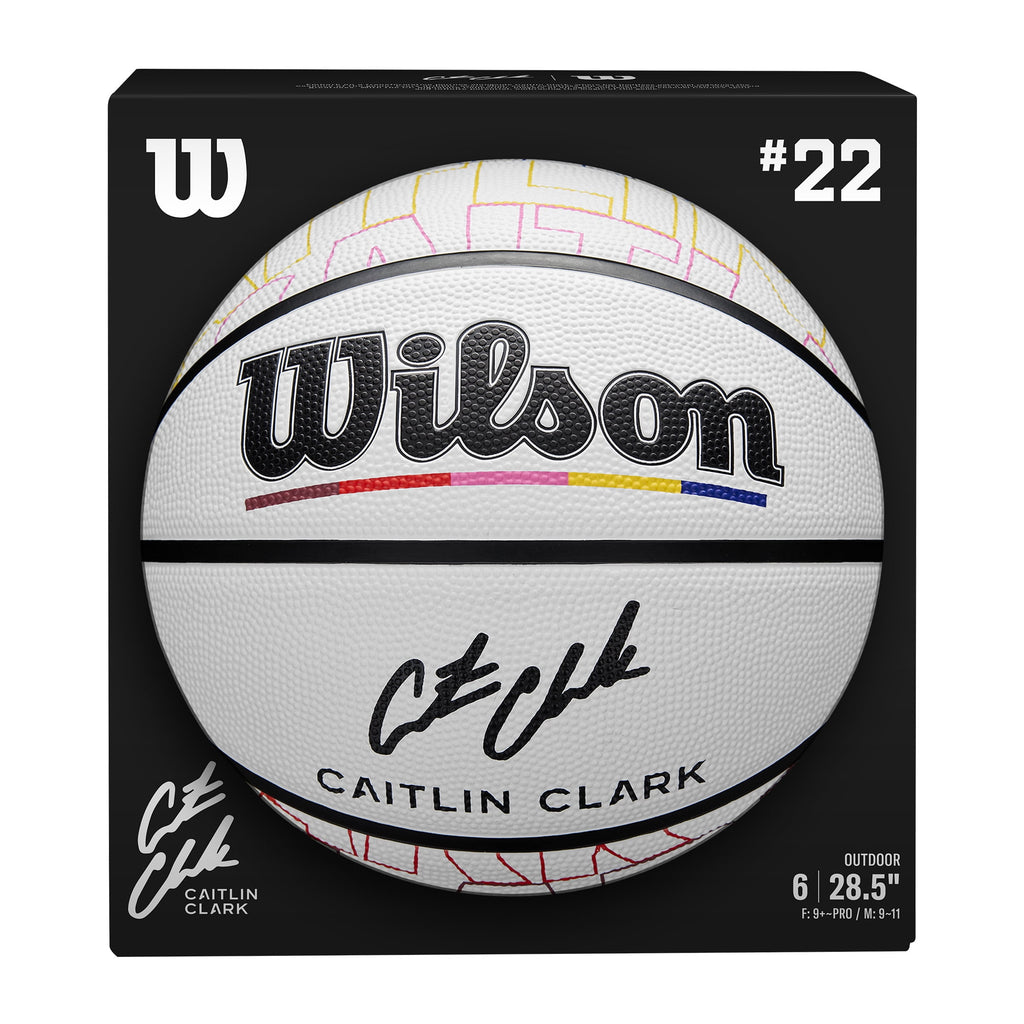 Wilson Caitlin Clark Journey Series Basketball - White/Multicolor, Size 6 - 28.5"