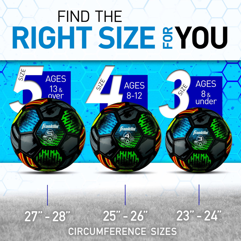 Franklin Sports MYSTIC Kids Soccer Ball - Size 3 Youth Soccer Ball - Soft Cover - Great for Kids and Toddlers - Air Pump Included