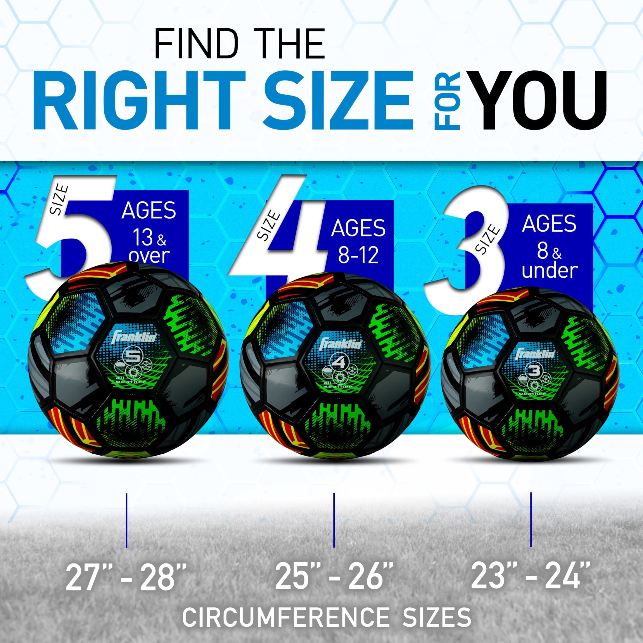 Franklin Sports MYSTIC Kids Soccer Ball - Size 3 Youth Soccer Ball - Soft Cover - Great for Kids and Toddlers - Air Pump Included