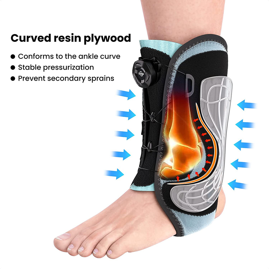 Ankle Support Brace for Women and Men’s Sprained Ankle with Stabilizers, Adjustable Knob Ankle Brace for Plantar Fasciitis and Tendonitis(S, Black)