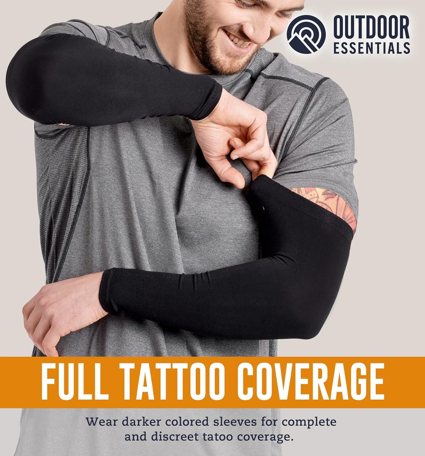 Outdoor Essentials UV Sun Protection Compression Athletic Arm Sleeves