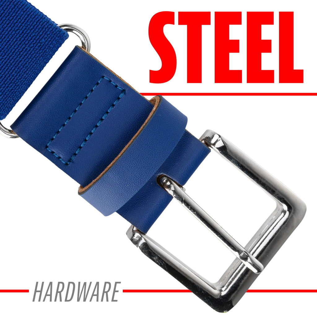 Franklin Sports MLB Adult + Youth Baseball Belt - Belt for Teeball, Baseball + Softball - Boys + Girls Adjustable Size Adult + Youth Belt for Baseball + Softball Pants - 27" to 48" Inch Waist - Royal