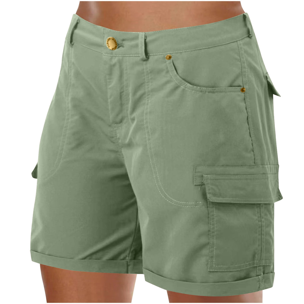 Dxzfnsa Women's Lightweight Hiking Cargo Shorts with Pockets Water Resistant Athletic Shorts for Golf Casual S-3XL