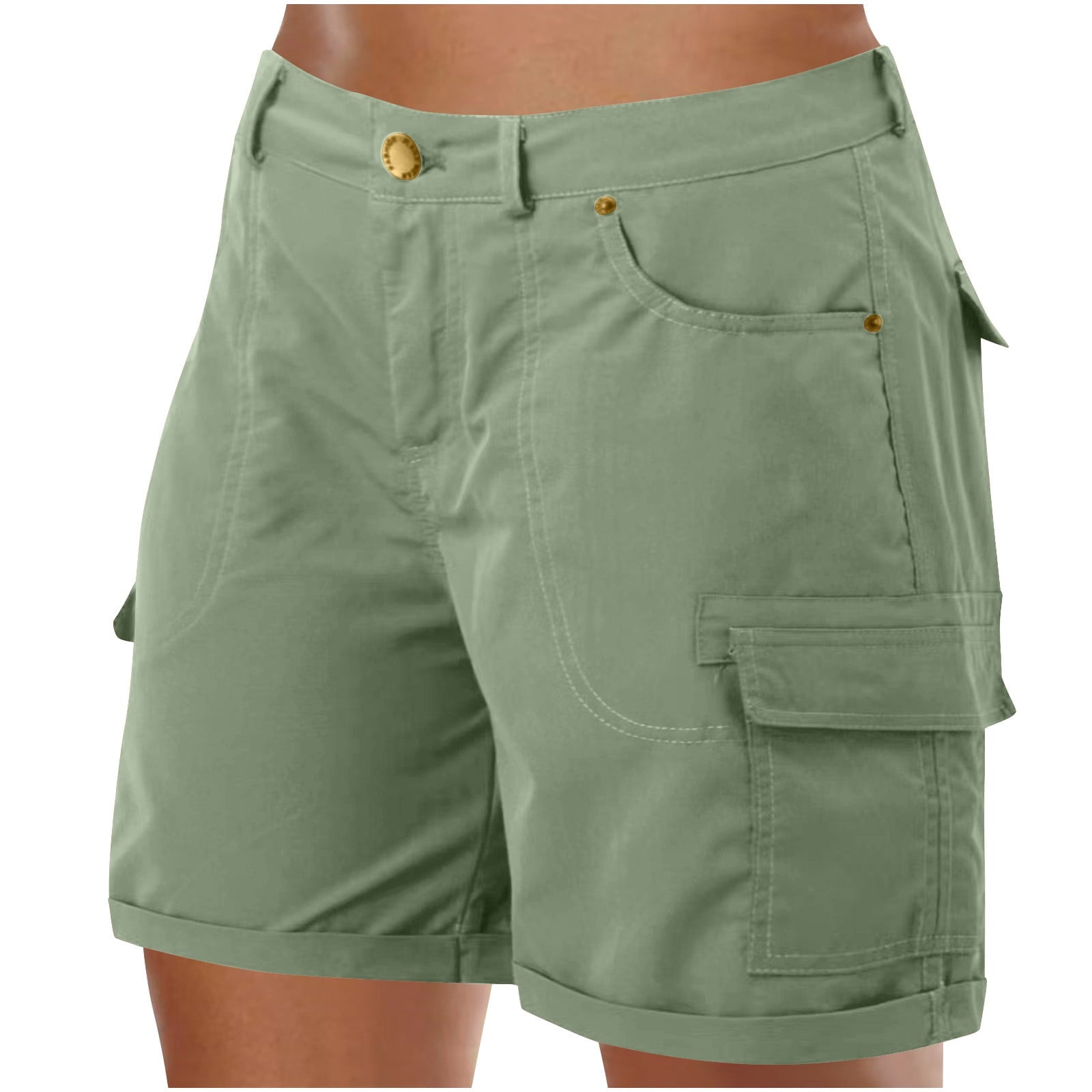 Dxzfnsa Women's Lightweight Hiking Cargo Shorts with Pockets Water Resistant Athletic Shorts for Golf Casual S-3XL