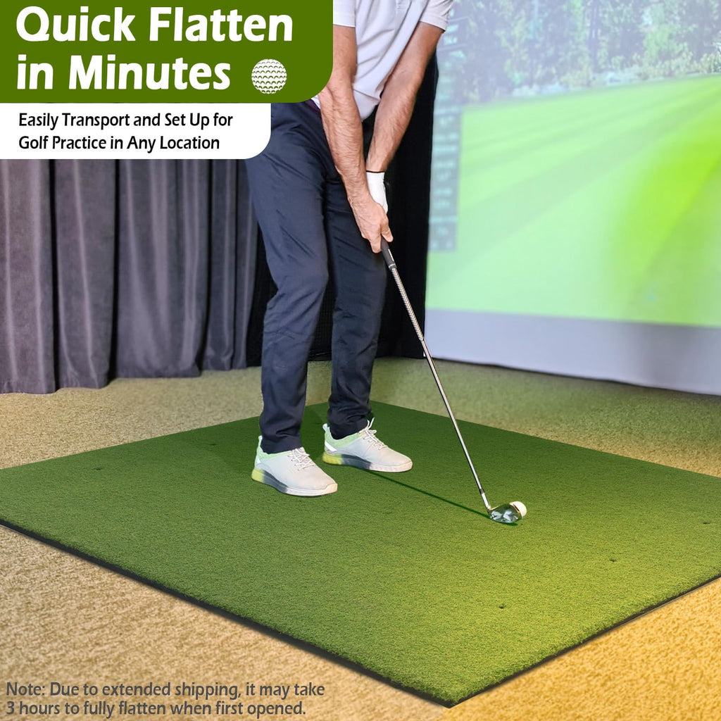 Bearwill Golf Mat 31mm, 5ft x 4ft Golf Hitting Mats for Practice Outdoor Indoor, High-Elasticity Artificial Turf Mat for Garage Simulator Chipping Driving Training