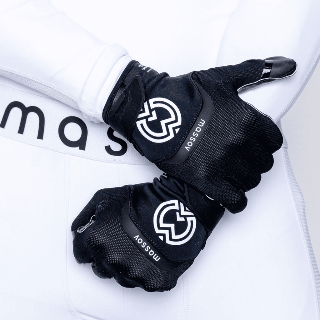 Massov EVO2 Youth Football Glove, Child Receiver Glove, Jet Black, Small