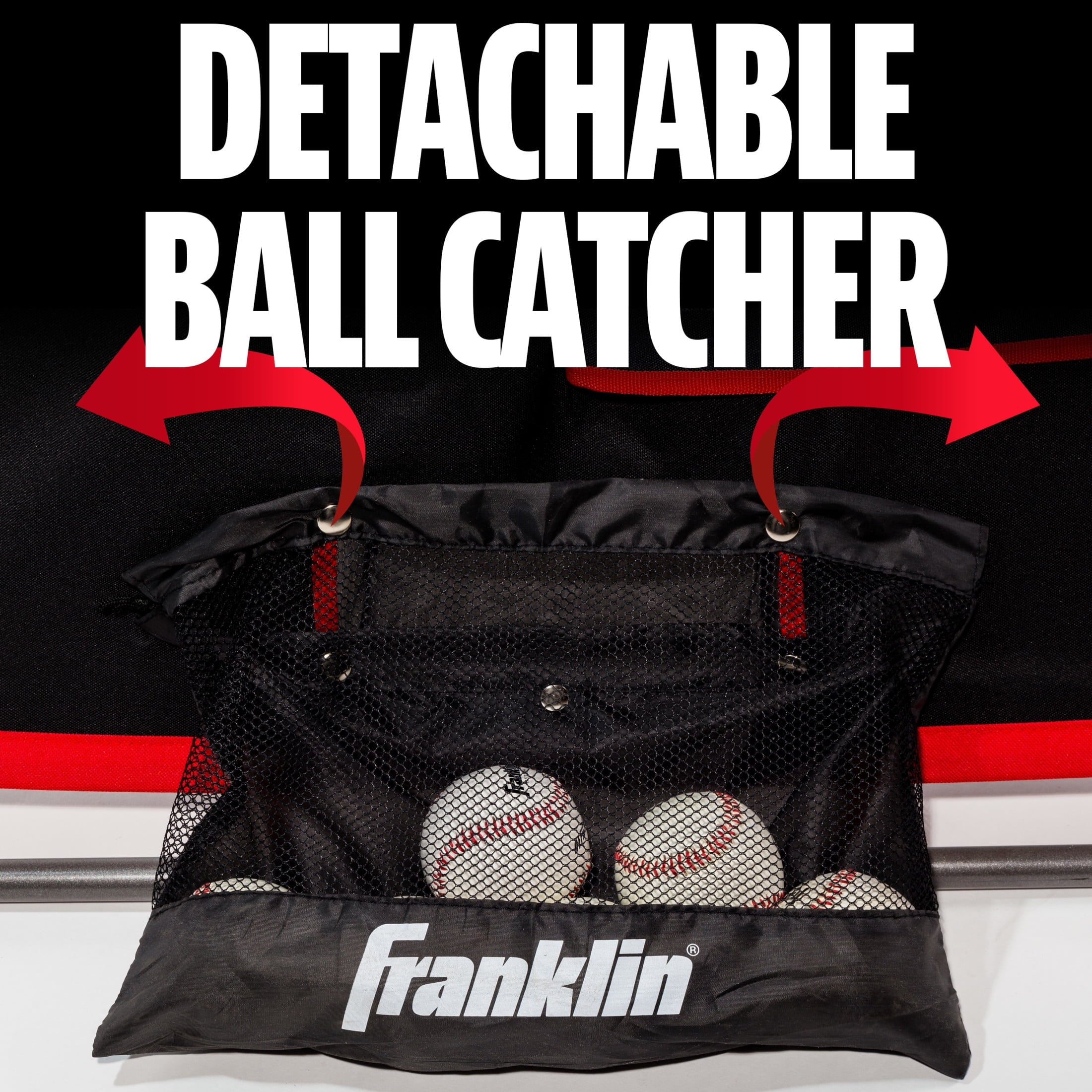 Franklin Sports 2-in-1 Baseball Pitchback Target + Rebounder Net - 68"