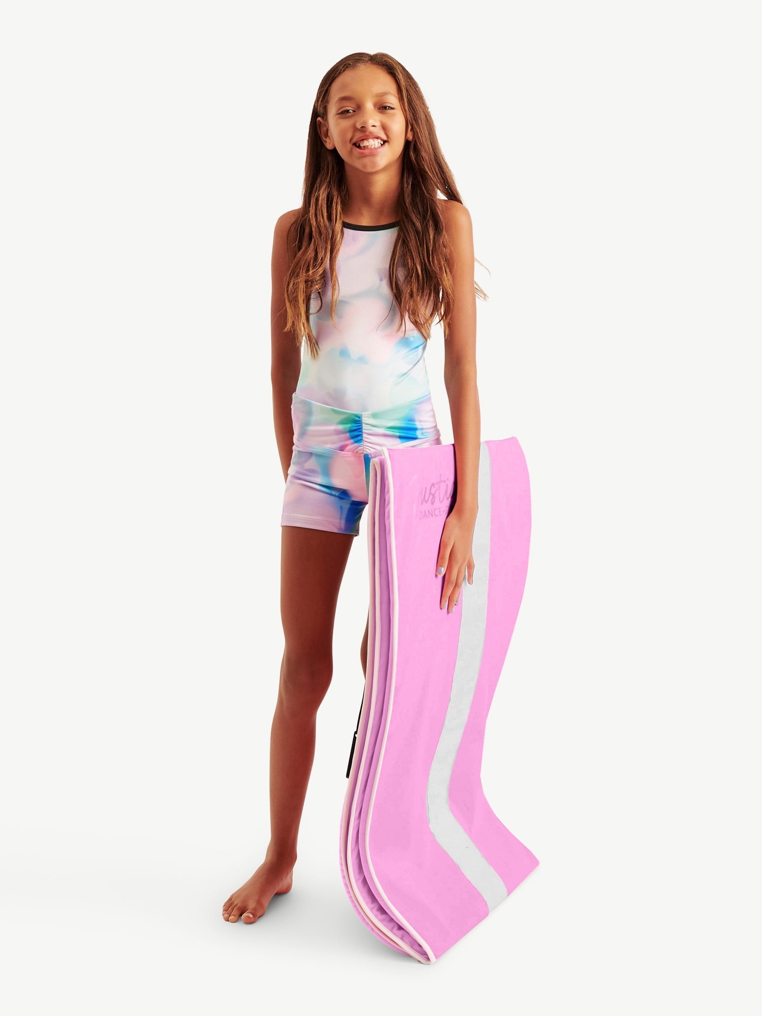 Justice 2-in 1 Handstand & Cartwheel Gymnastics Mat, Pink