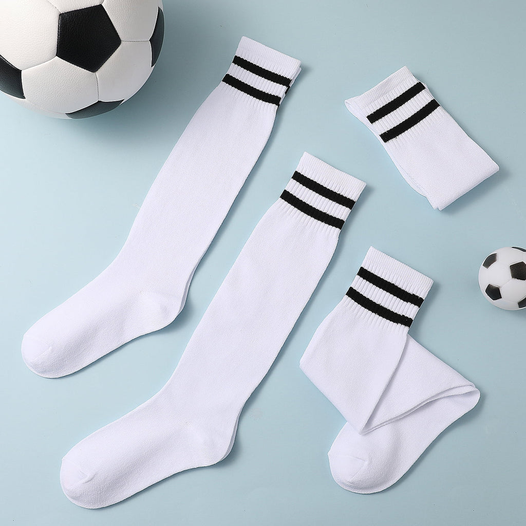 Hengguang 4 Pairs Kids Soccer Socks, Over Knee Boys Soccer Socks for Children Aged 5-12 to Playing Sports