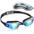 Adult Swim Goggles for Unisex Men, Women & Youth – Anti-Fog, Leak-Proof, UV Protection, Wide View Swimming Goggles, Ideal for Pool & Open Water Swimming - Mirrored Version