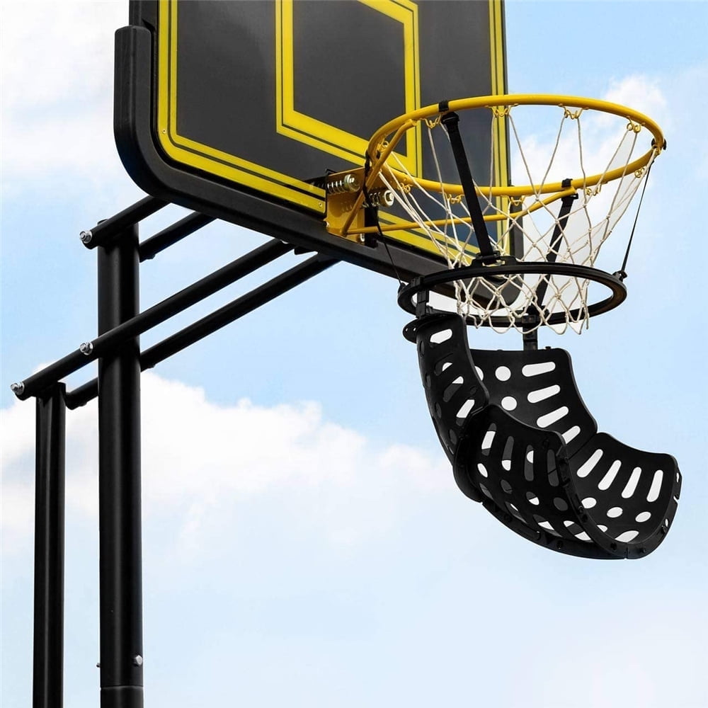 Basketball Return, SEGMART Basketball Return Attachment, 360° Basketball Shot Trainer, Portable Basketball Training Equipment, Basketball Return Chute Rebounder with 4 Detachable Hooks for Hoop,Black