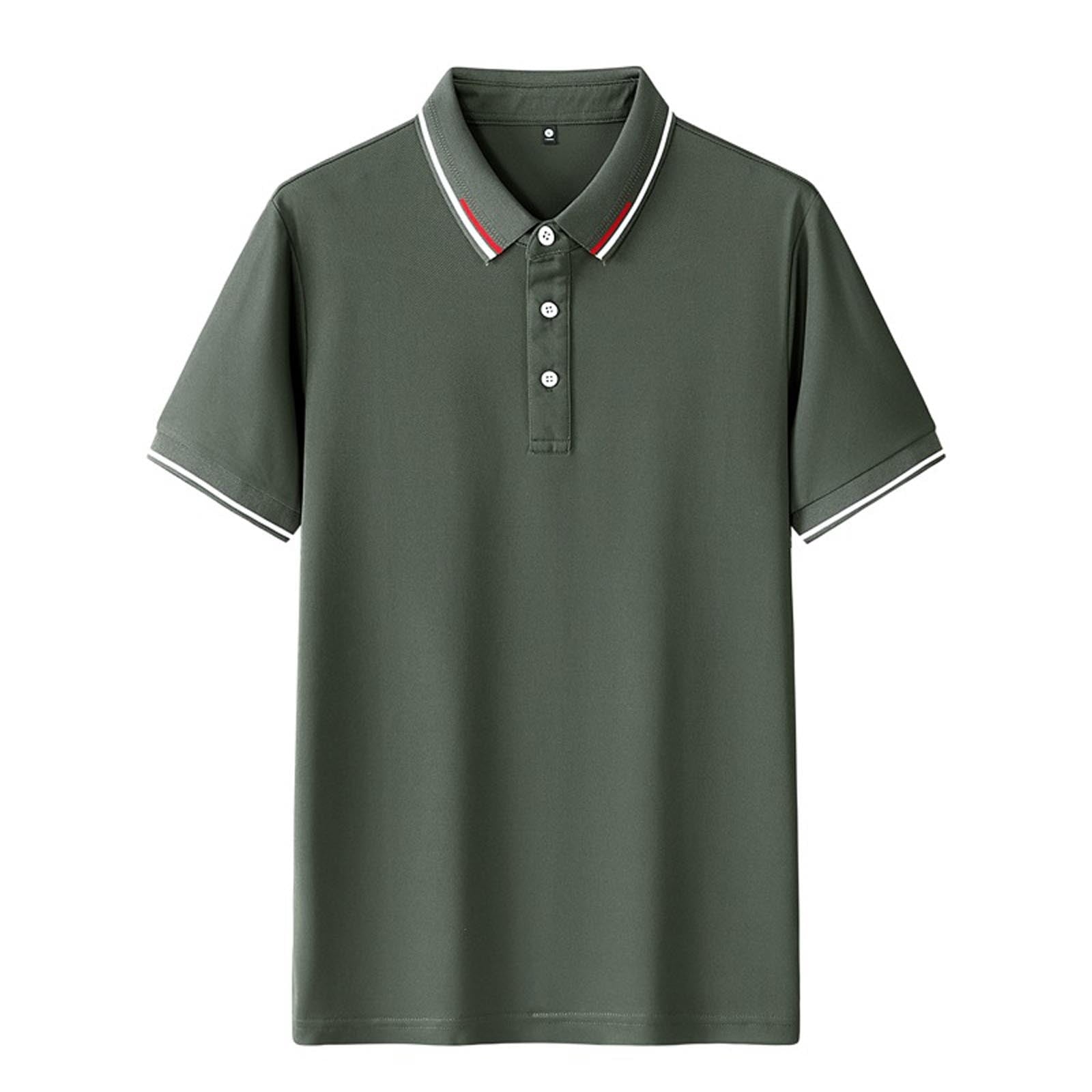 CYiJun George Polo Shirt for Men Classic Fit Soft Cotton Blend Modern Casual Style Short Sleeve Golf Shirts