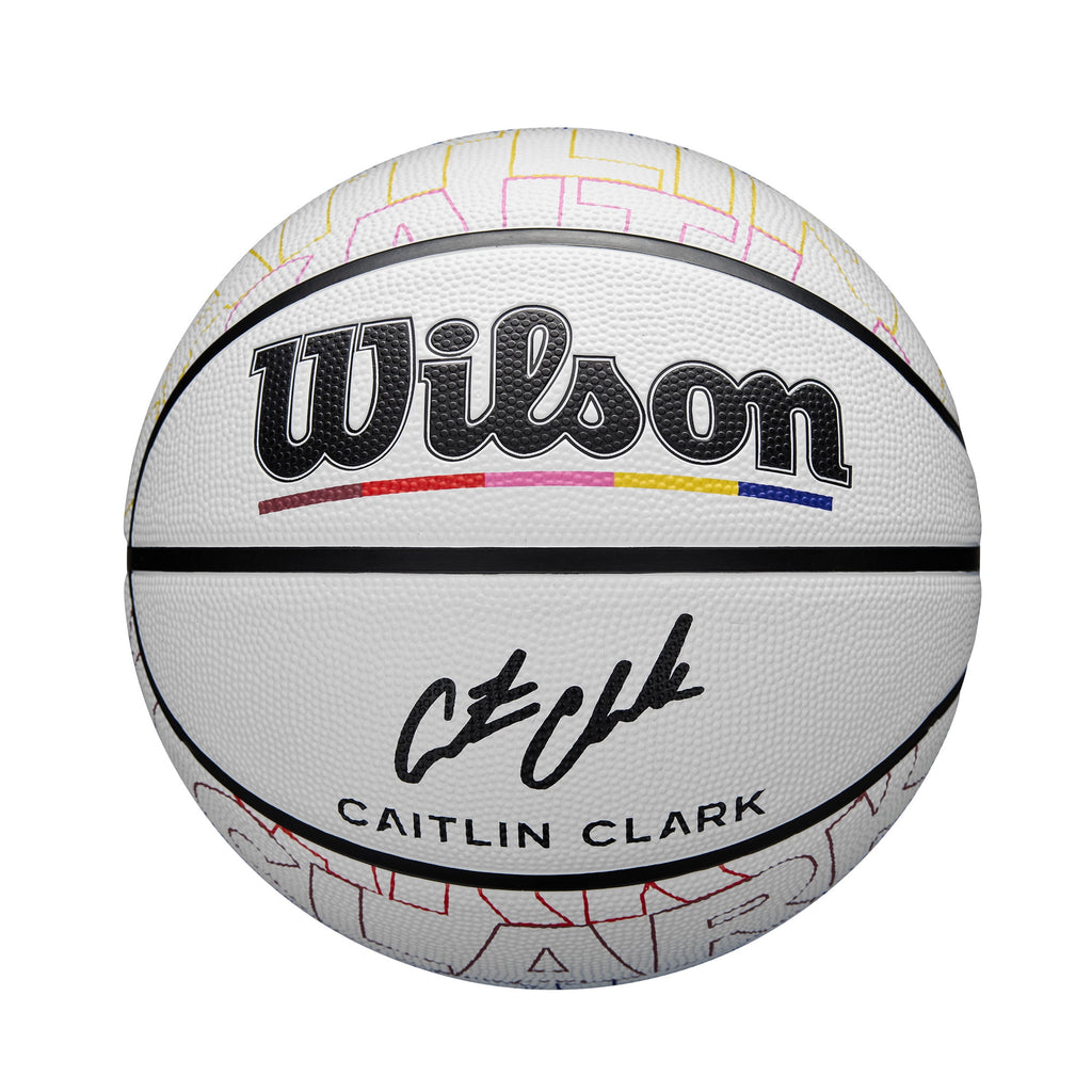 Wilson Caitlin Clark Journey Series Basketball - White/Multicolor, Size 6 - 28.5"