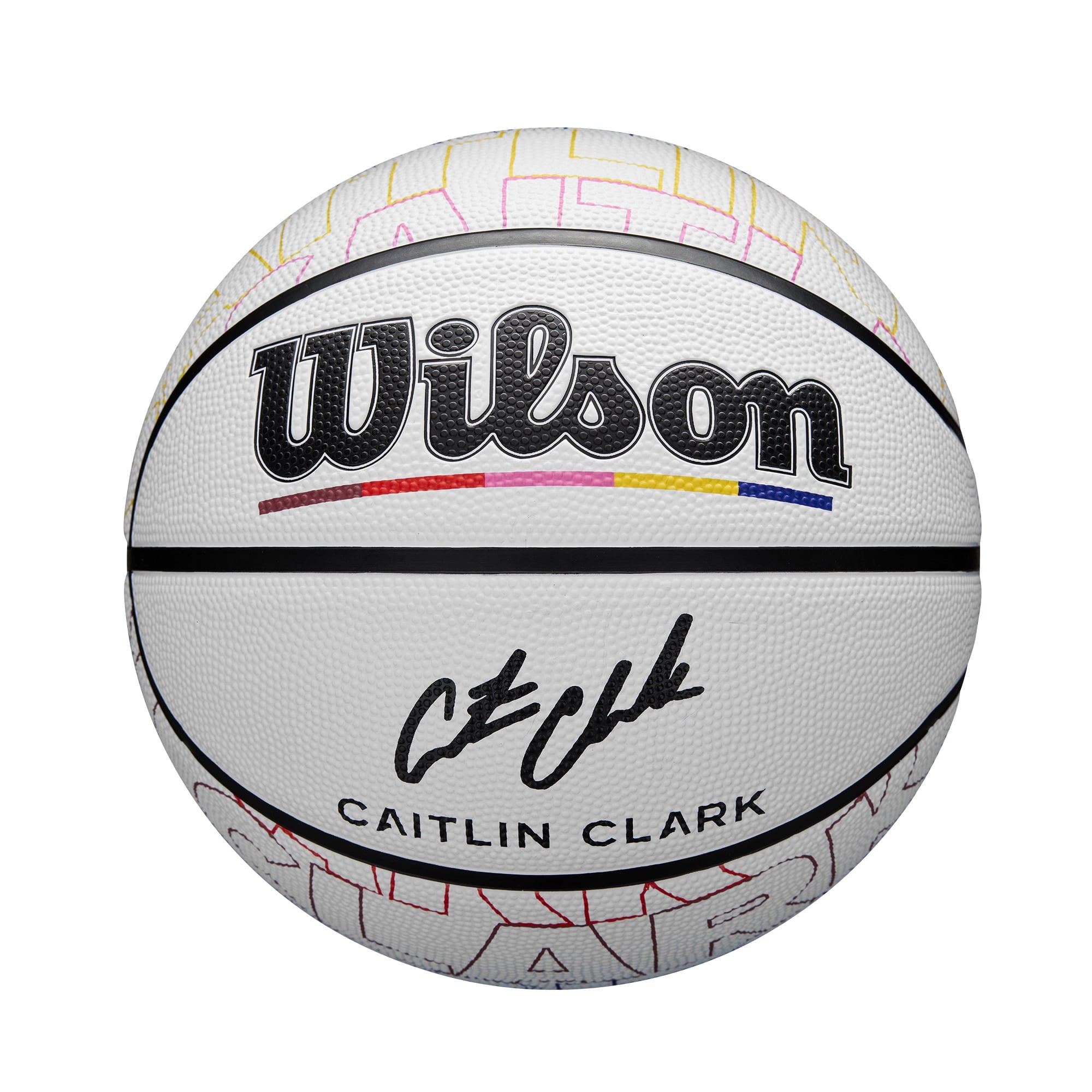Wilson Caitlin Clark Journey Series Basketball - White/Multicolor, Size 6 - 28.5"
