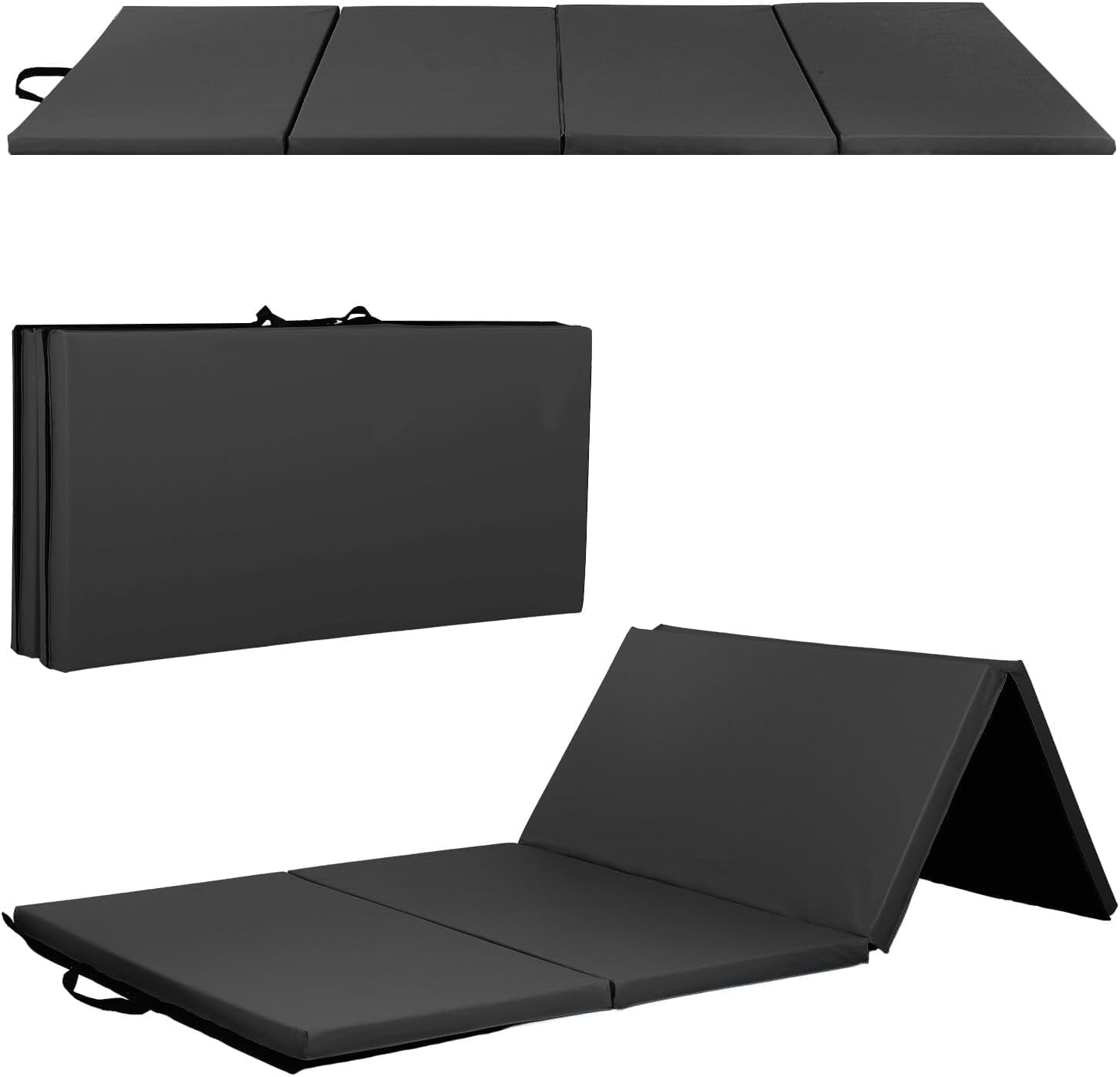 FDW 4'x8'x2" New Folding Panel Gymnastics Mat, Perfect for Indoor/Outdoor Exercise(Multicolor)