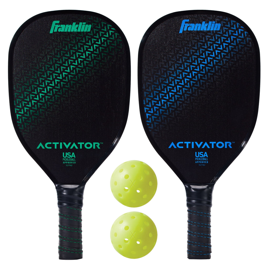 Franklin Sports 2 Player Pickleball Paddle + Ball Set - Wood Starter Set