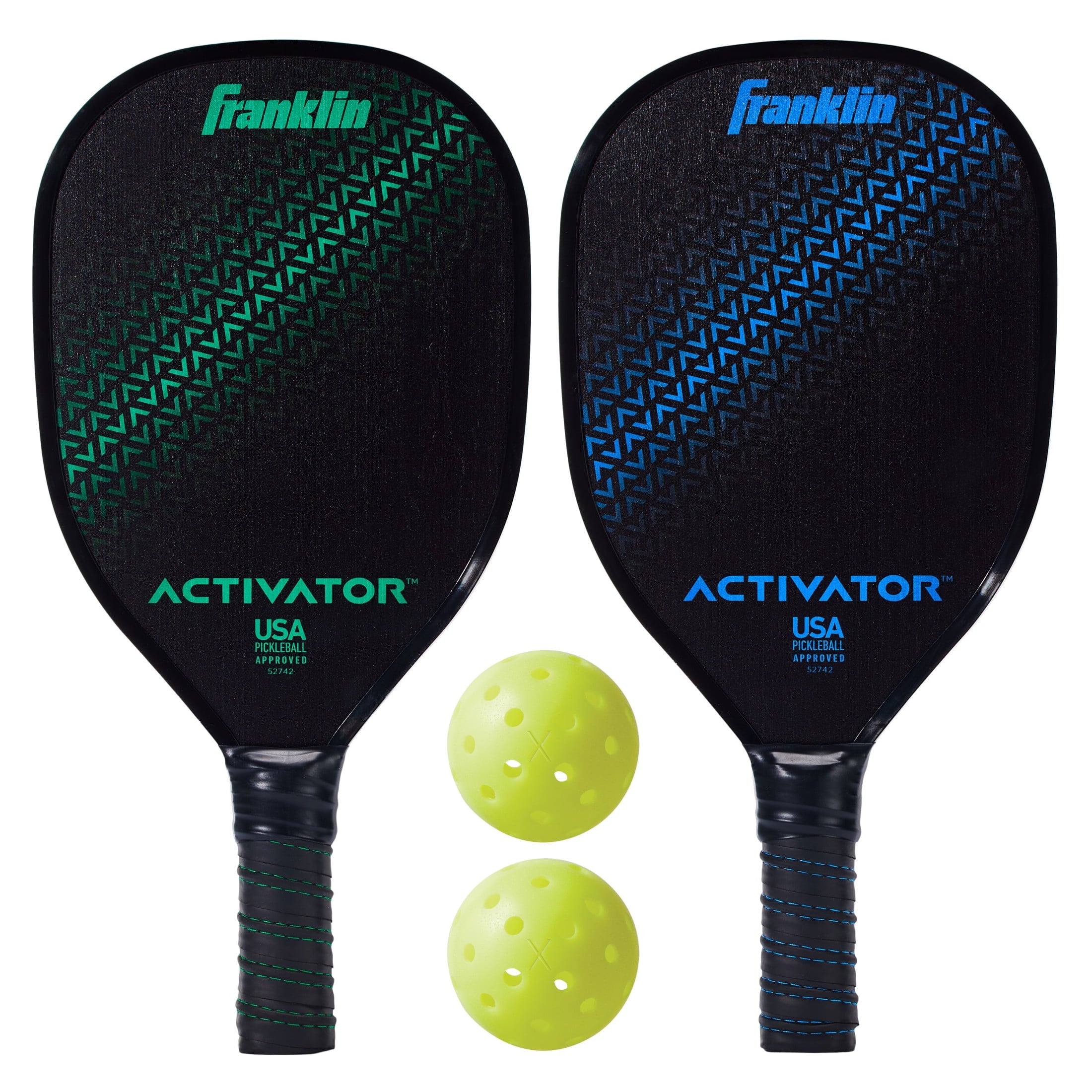 Franklin Sports 2 Player Pickleball Paddle + Ball Set - Wood Starter Set