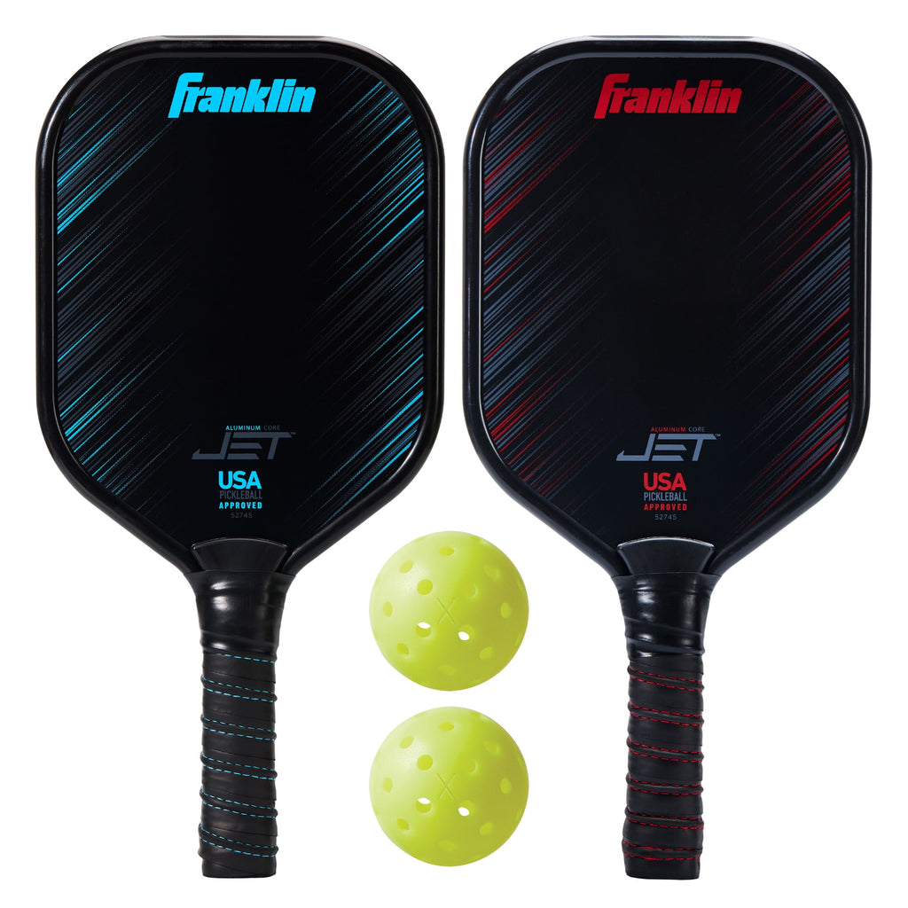 Franklin Sports 2 Player Pickleball Paddles + Balls - Aluminum Starter Set