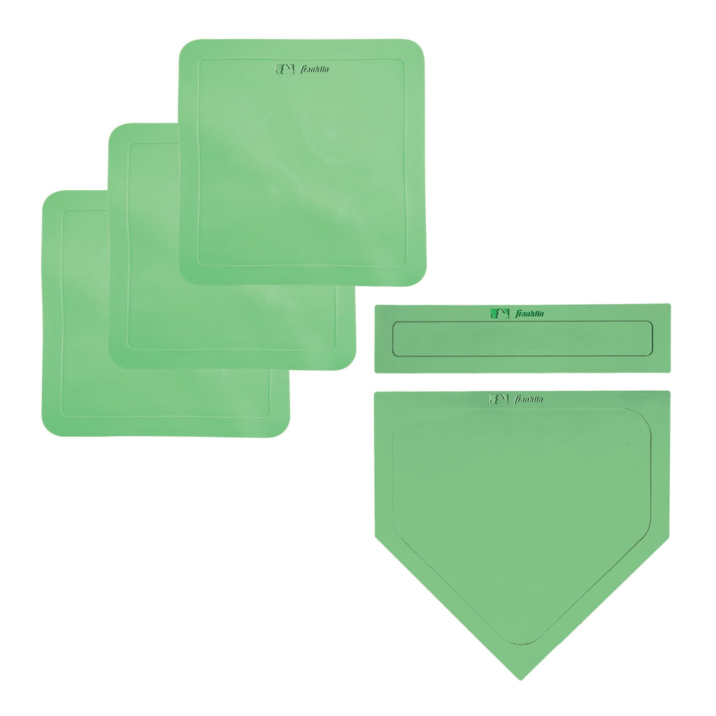Franklin Sports Baseball Base + Plate Set - Throw Down Baseball + Kickball Rubber Bases