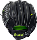 Franklin Sports Field Master Baseball + Softball Glove - Adult + Youth Mitt - 12" Lefty - Black