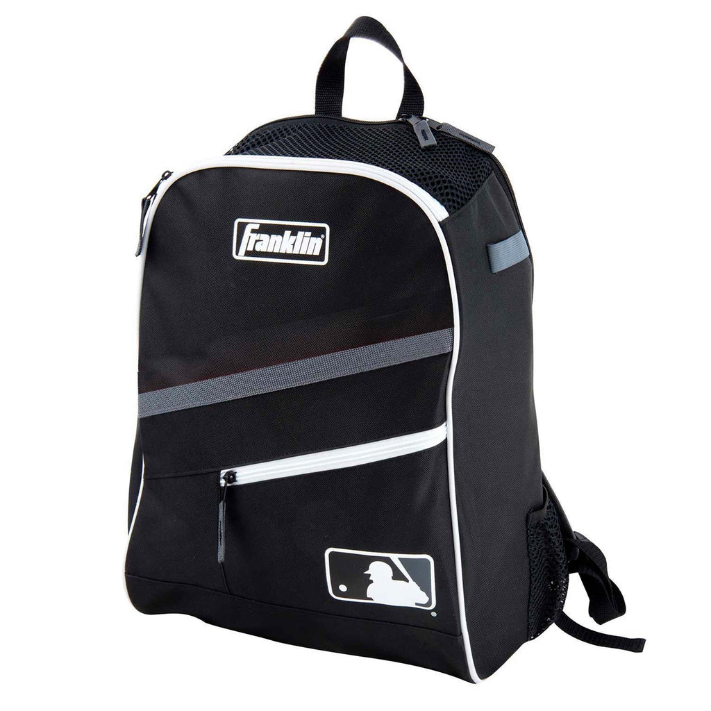 Franklin Sports MLB Baseball Batpack Bag - Youth Baseball, Softball and Teeball Bag - Equipment Backpack For Sports - Holds (2) Bats - Black/Red/White