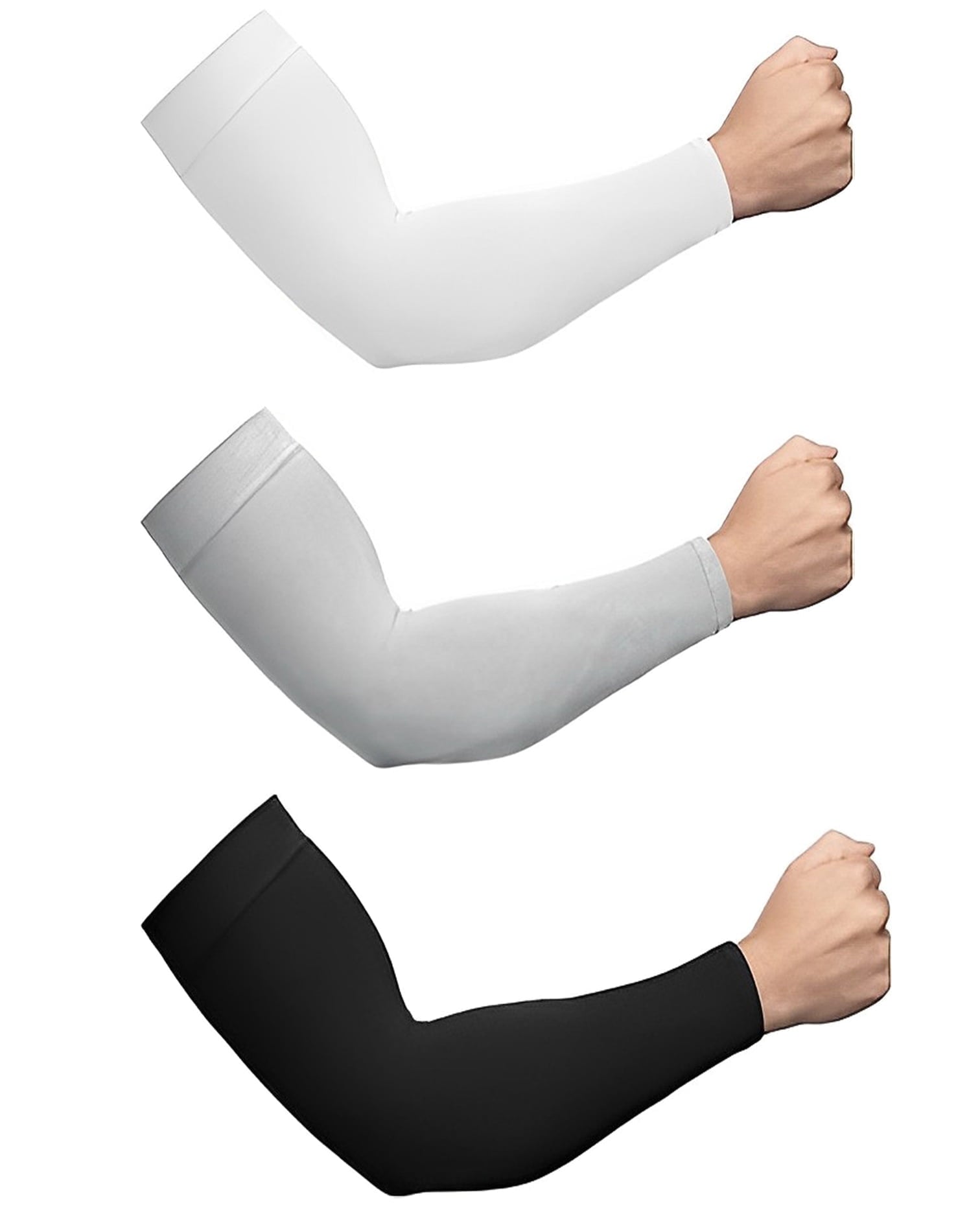 3 Pairs UV Sun Protection Arm Sleeves for Men & Women UPF 50 Cooling Sports Sleeve Tattoo Cover Up Outdoor Sun Sleeve for Basketball Football Golf