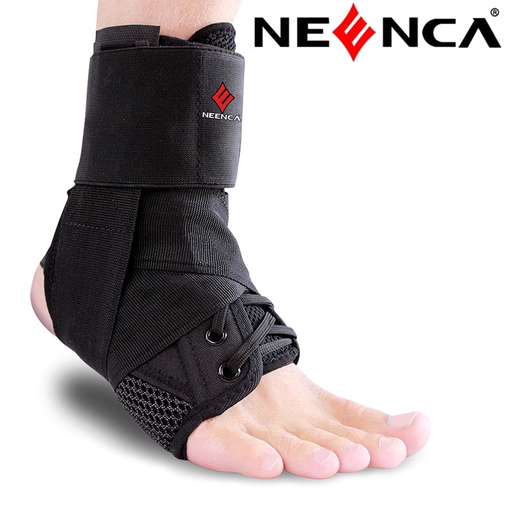 NEENCA Ankle Brace, Lace Up Adjustable Support – for Running, Basketball, Injury Recovery, Sprain! Ankle Wrap for Men, Women, and Children (Large)