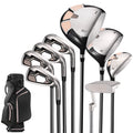 Naipo Golf Clubs Set Complete Golf 12 pcs Club Set Steel Shafts Putter Deluxe Stand Bag and 3 Bonus Head Covers Pink