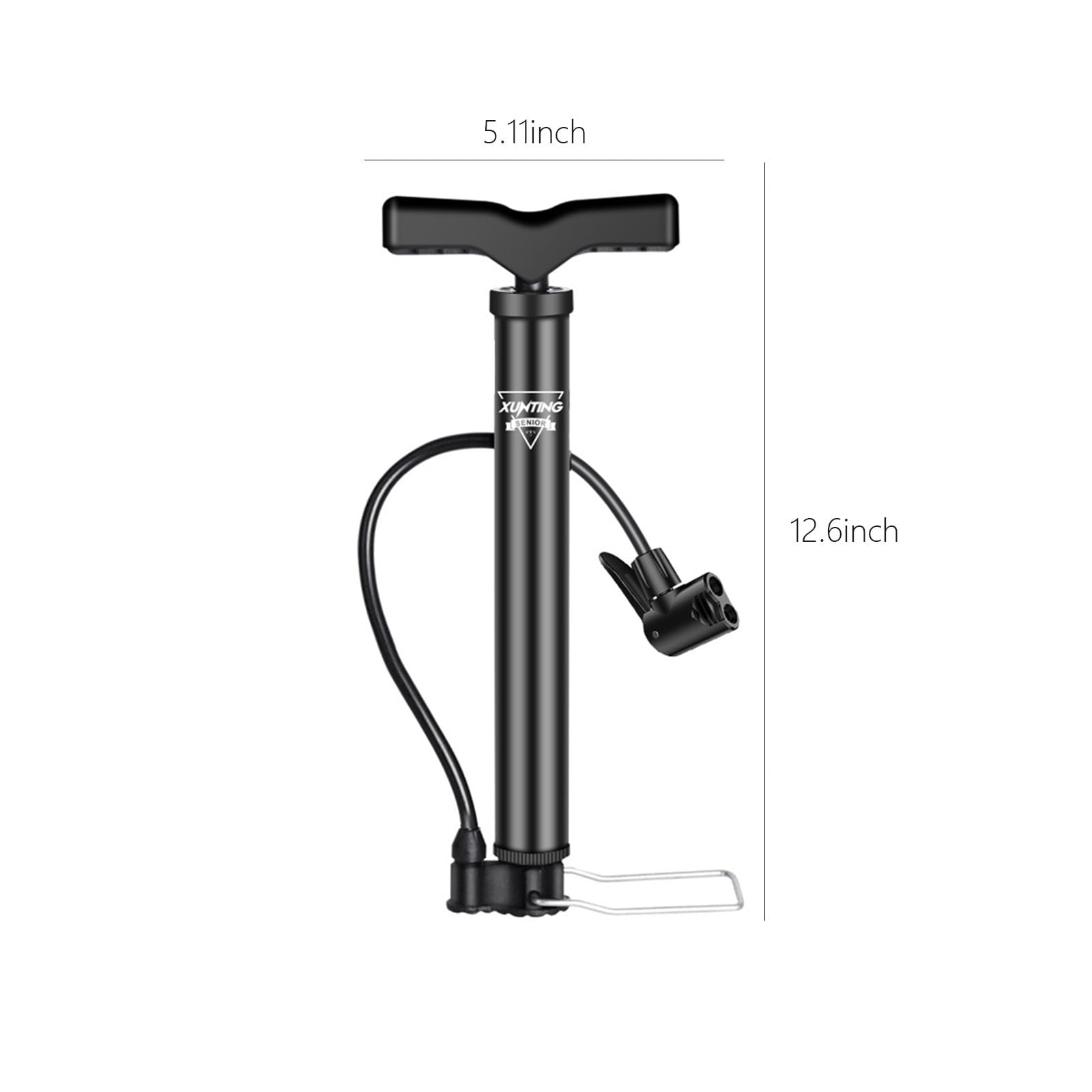 Bike Pump Portable,Bike Tire Inflator,Bicycle Hand Air Pump with 3 Auxiliary Nozzle,Ball Pump Inflator Bicycle Floor Pump Suitable for Baby Stroller Tires,Balls,Road and Mountain Bikes
