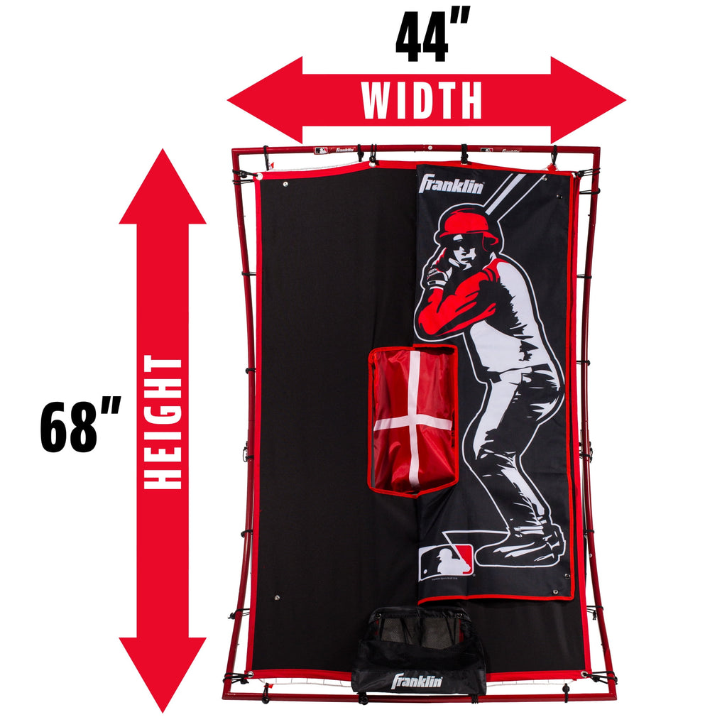 Franklin Sports 2-in-1 Baseball Pitchback Target + Rebounder Net - 68"