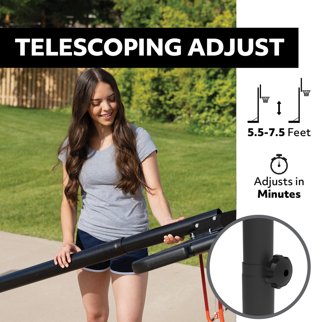 Lifetime 32-Inch Youth Impact Portable Basketball Hoop with Telescoping Adjustment & Youth Rim - Model 90269-Outdoor Play