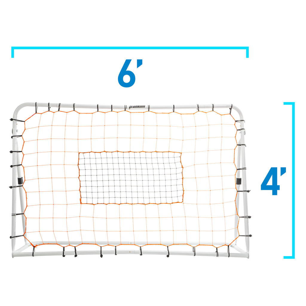 Franklin Sports 6' x 4' Adjustable Soccer Rebounder with Steel Frame and Net