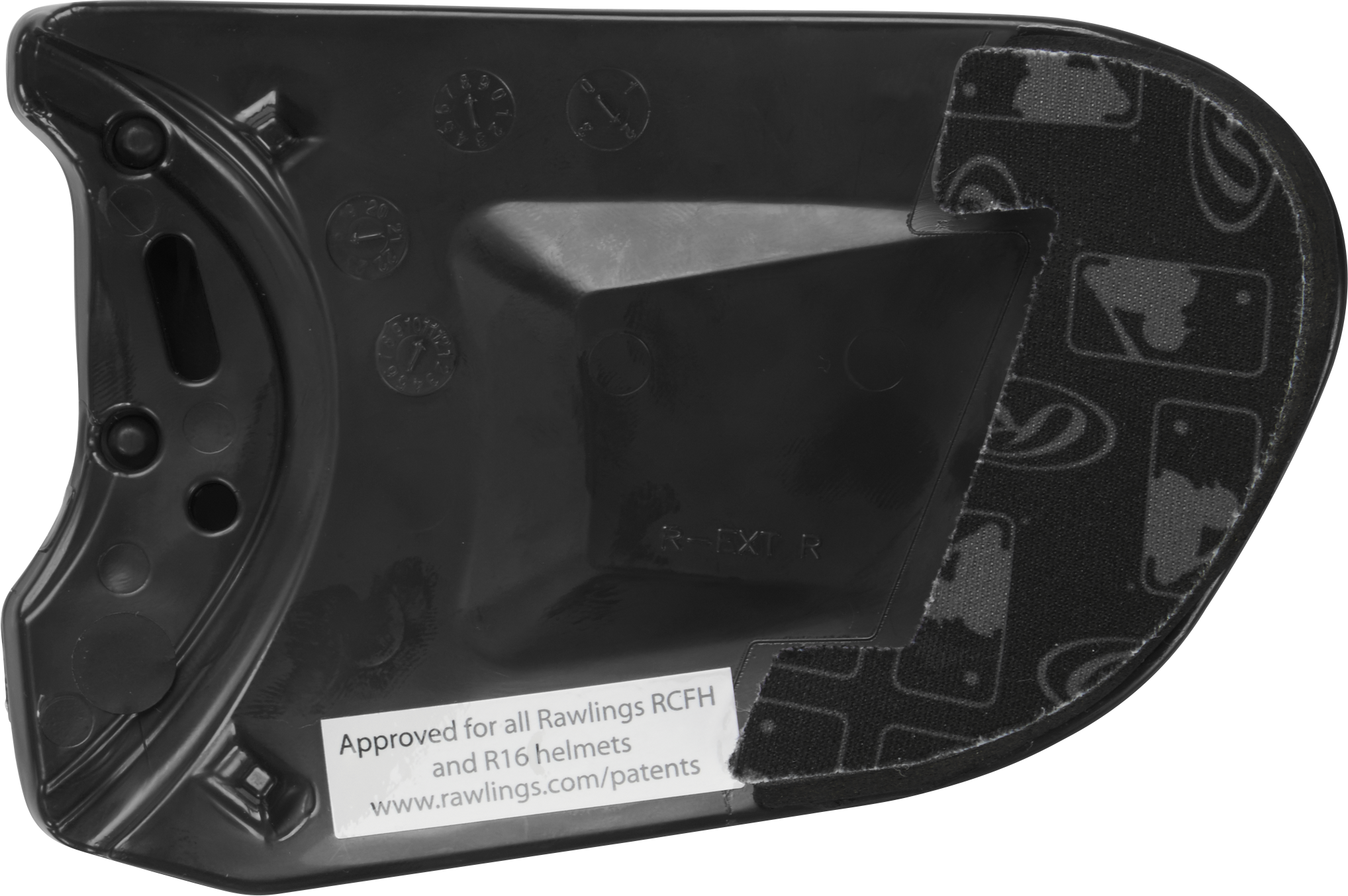 Rawlings Universal EXT Batting Helmet Extension Piece, Left Handed Batters, Black