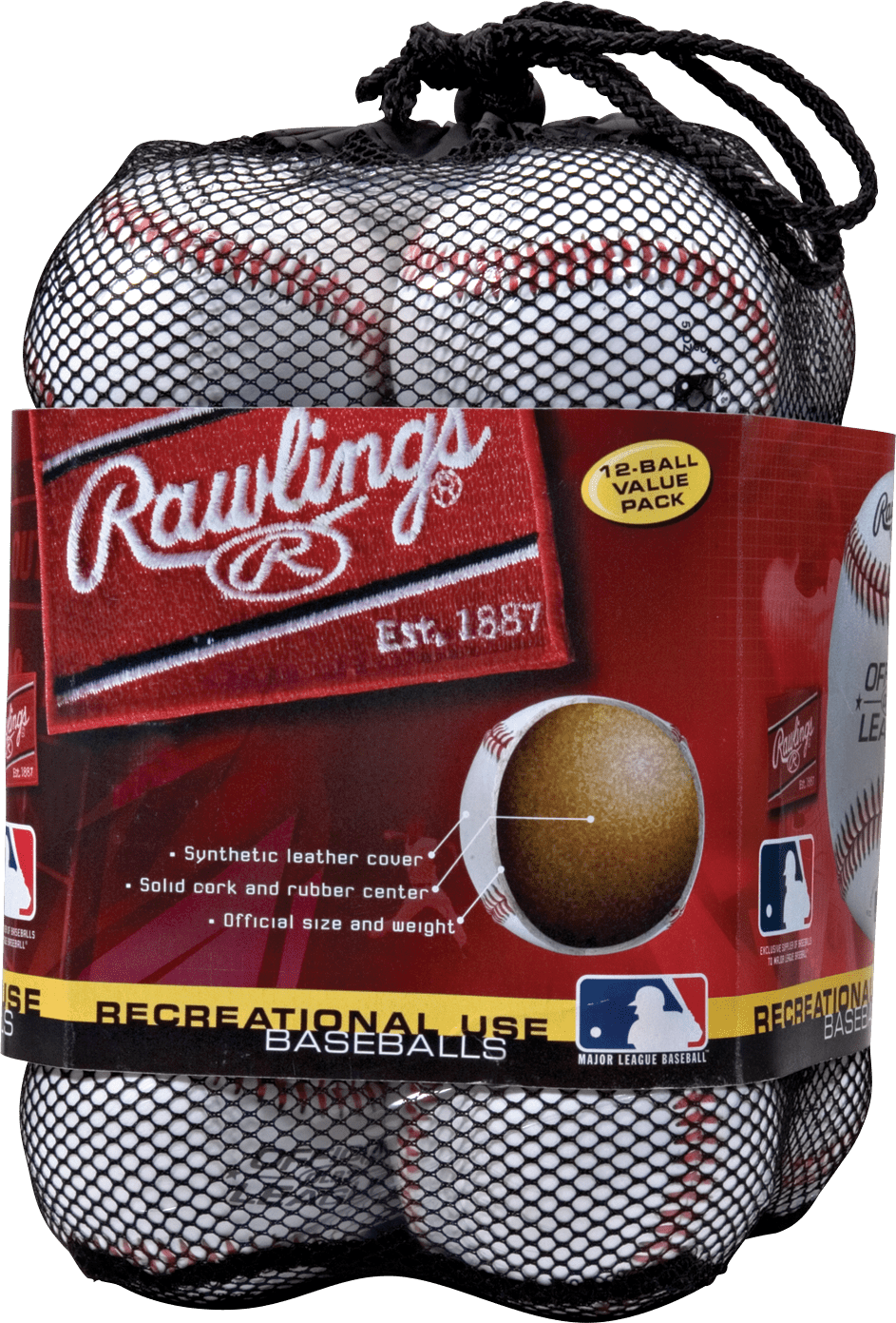 Rawlings | Official League Recreational Use Practice Baseballs | Youth/8U | Bag of 12 | OLB3BAG12 | 12 Count