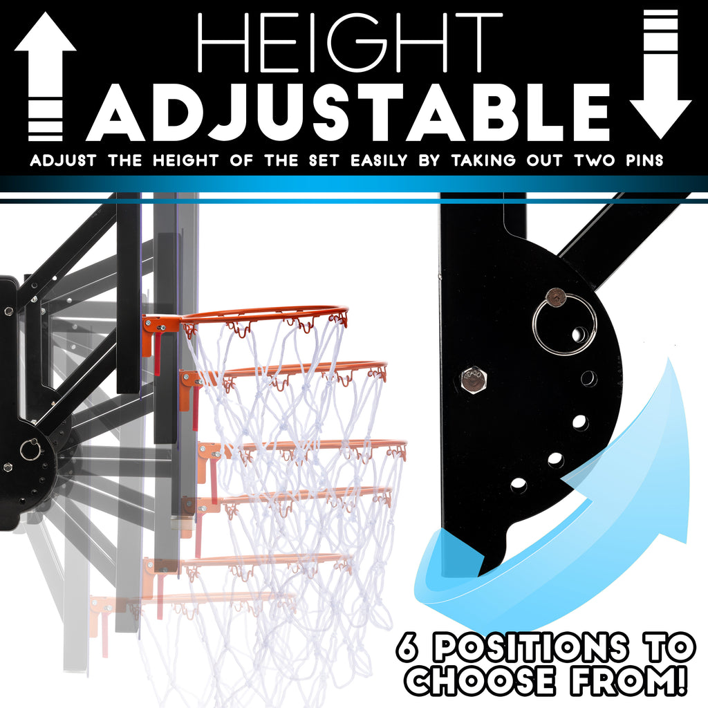 Franklin Sports Wall Mounted Mini Basketball Hoop Shatter Resistant Backboard Adjustable Height