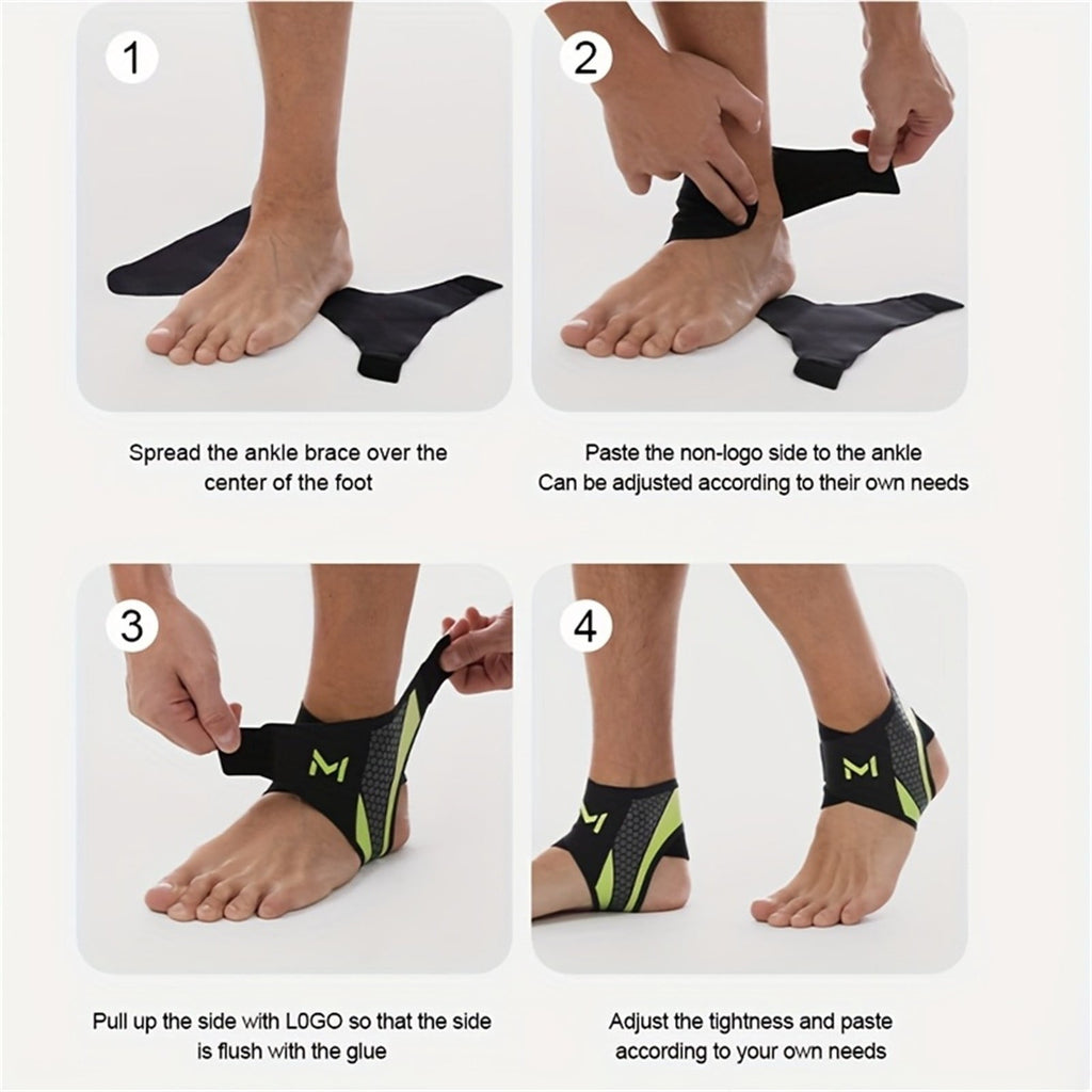 Lightweight Sports Ankle Brace! Compression Sprain & Breathable For Basketball & Fitness Purple - One Size
