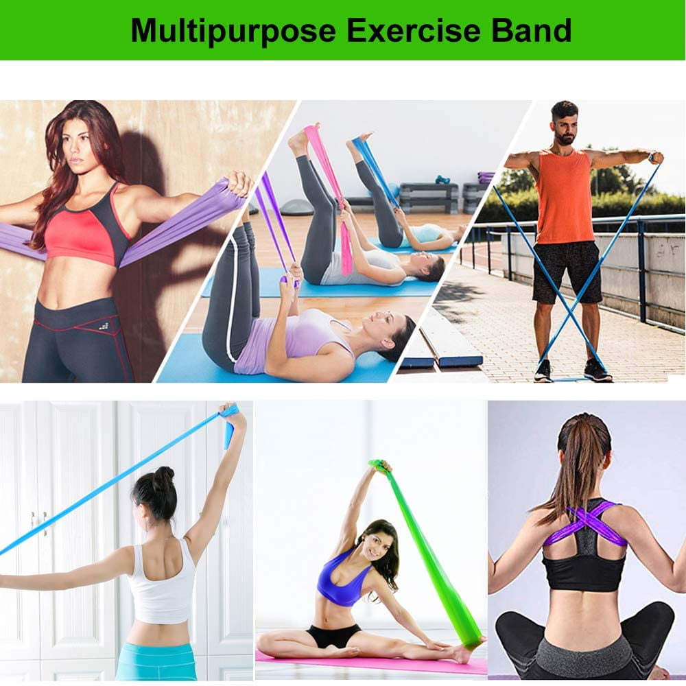 Heldig Resistance Bands, Professional Latex Elastic Exercise Bands Long Stretch Bands for Physical Therapy, Recovery, Yoga, at-Home or The Gym Workouts, Fitness, Strength Training