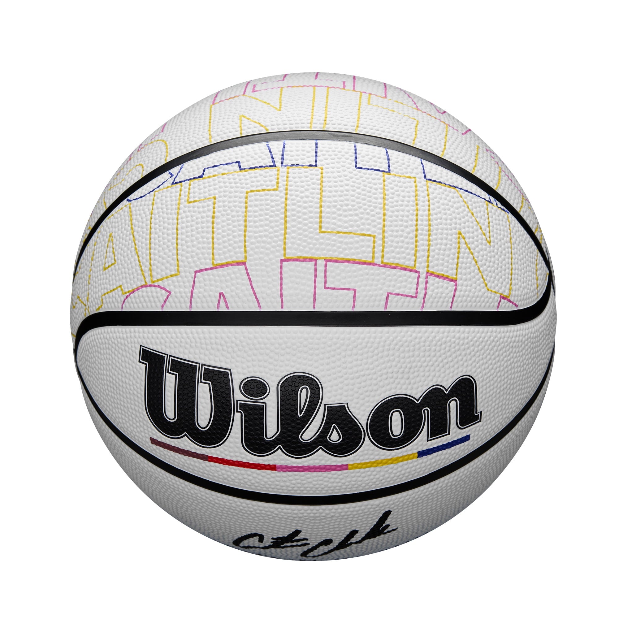 Wilson Caitlin Clark Journey Series Basketball - White/Multicolor, Size 6 - 28.5"