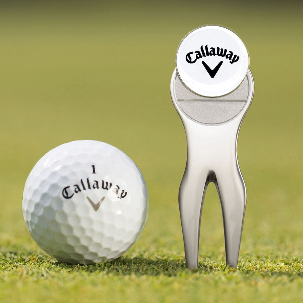 Callaway Golf Divot Repair Tool and Golf Ball Marker - Silver